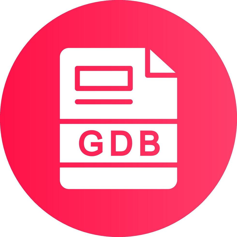 gdb creatief icoon ontwerp vector