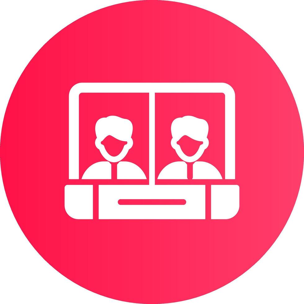 online vergadering creatief icoon ontwerp vector