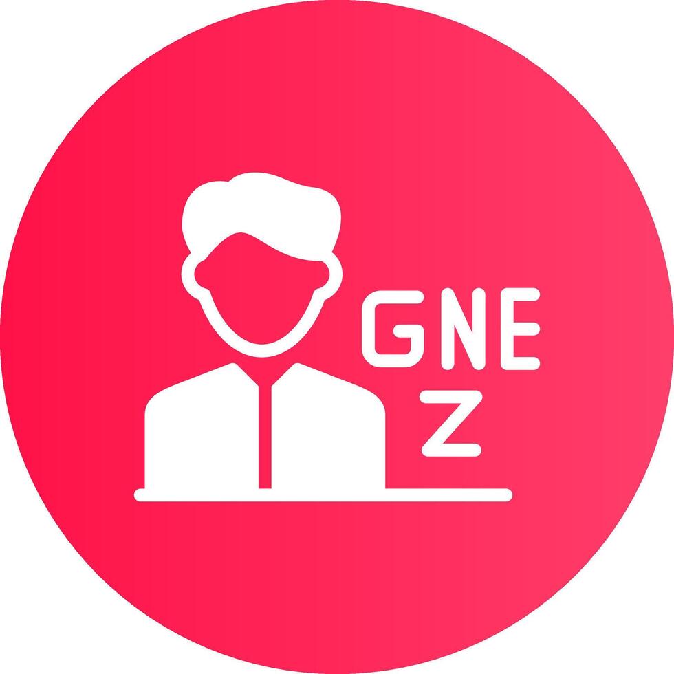 gen z mannetje creatief icoon ontwerp vector