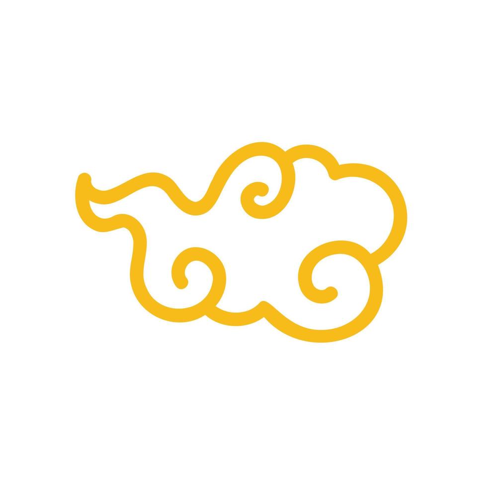 gouden wolkenpatroon. chinese wolken voor chinees nieuwjaarsdecoraties vector