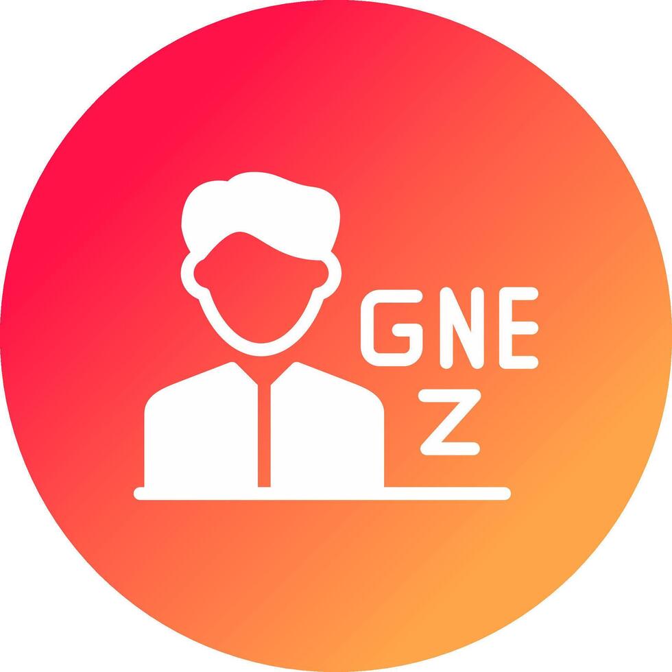 gen z mannetje creatief icoon ontwerp vector