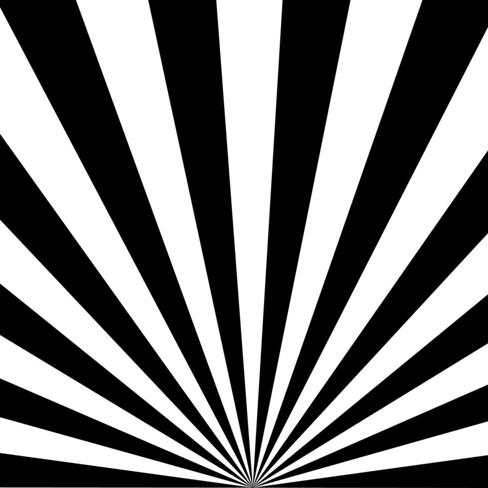 zwart-wit sunburst komische achtergrond vector