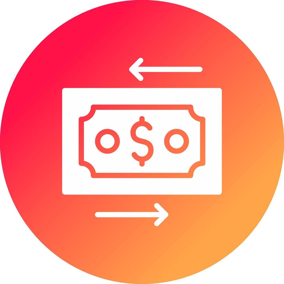 geld overdracht creatief icoon ontwerp vector