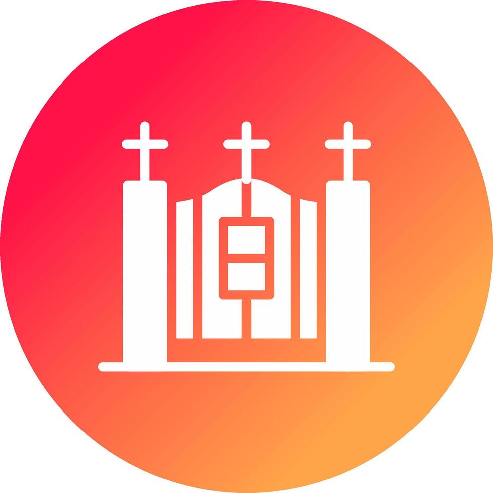 begraafplaats poort creatief icoon ontwerp vector