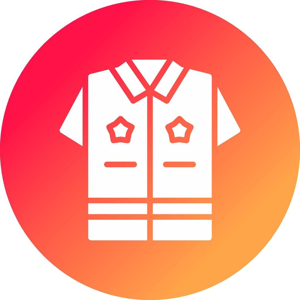 Politie uniform creatief icoon ontwerp vector