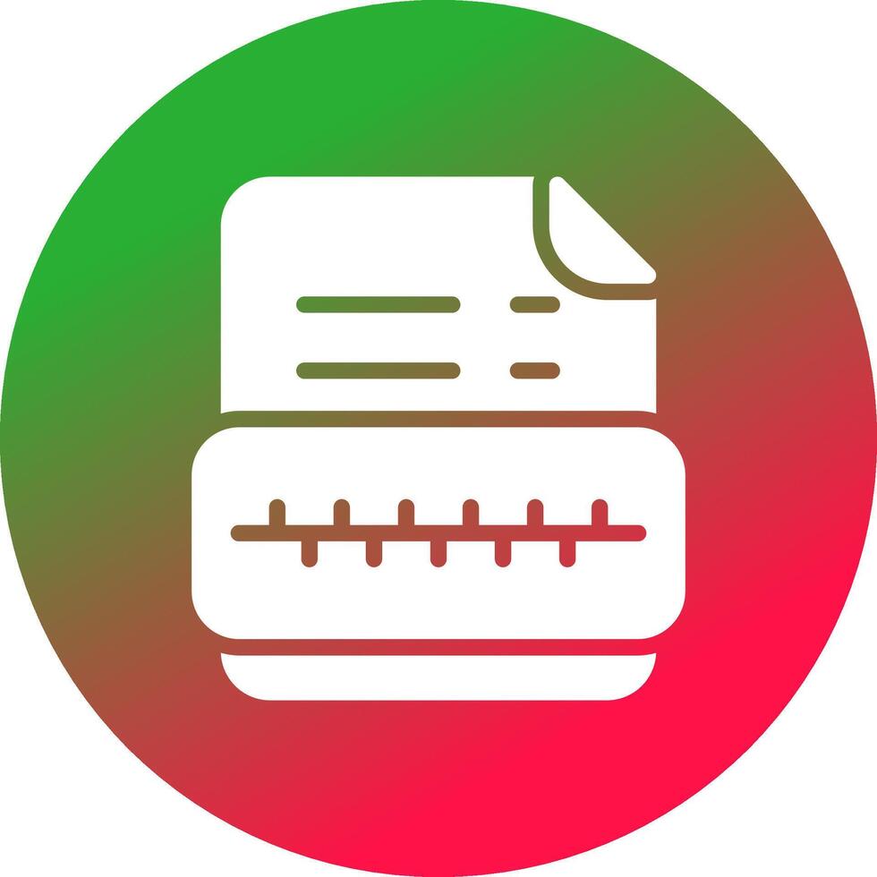 glyph helling cirkel ontwerp vector