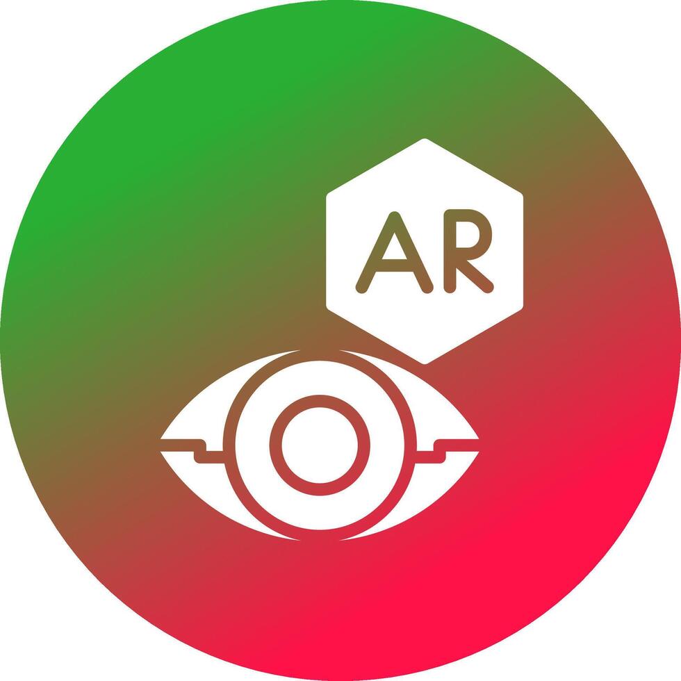 ar contact lens creatief icoon ontwerp vector