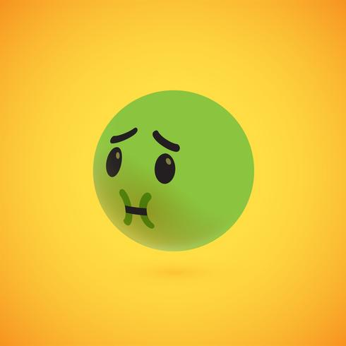 Leuke hoog-gedetailleerde gele 3D emoticon voor Web, vectorillustratie vector