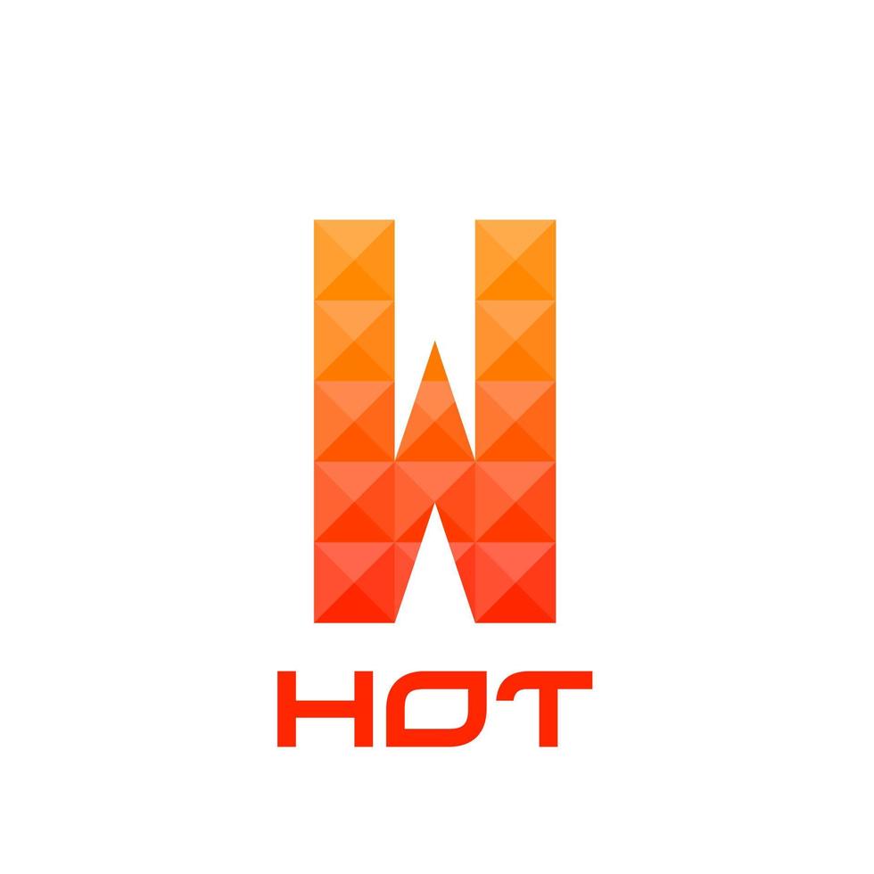 letter w-logo met helder vuurkleurenconcept. goed om af te drukken, bedrijfslogo, ontwerpelement, t-shirtontwerp enz. vectorillustratie. vector