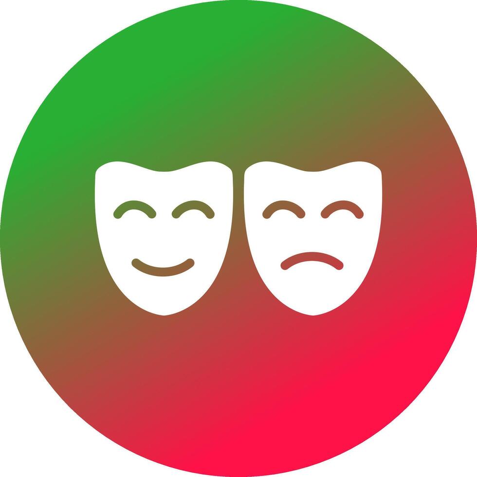 theater maskers creatief icoon ontwerp vector