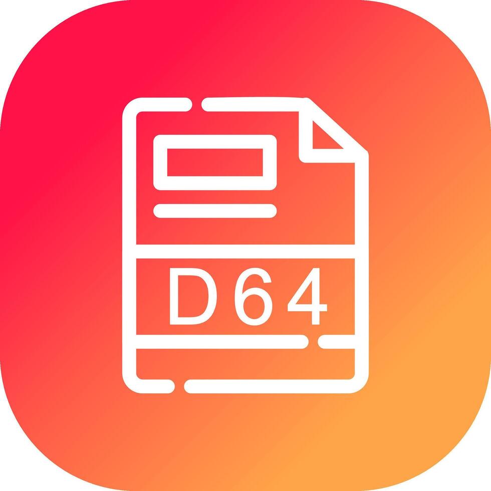 d64 creatief icoon ontwerp vector
