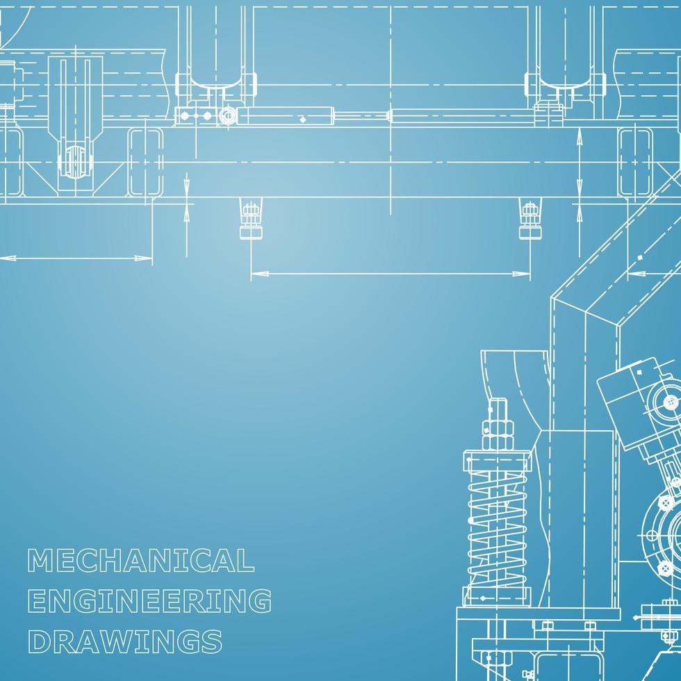 blauwdruk. vector technische illustratie. computerondersteunde ontwerpsystemen