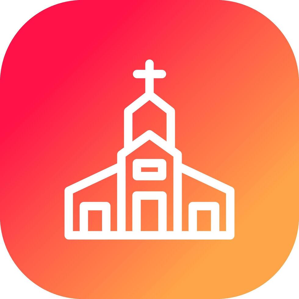 kerk creatief icoon ontwerp vector