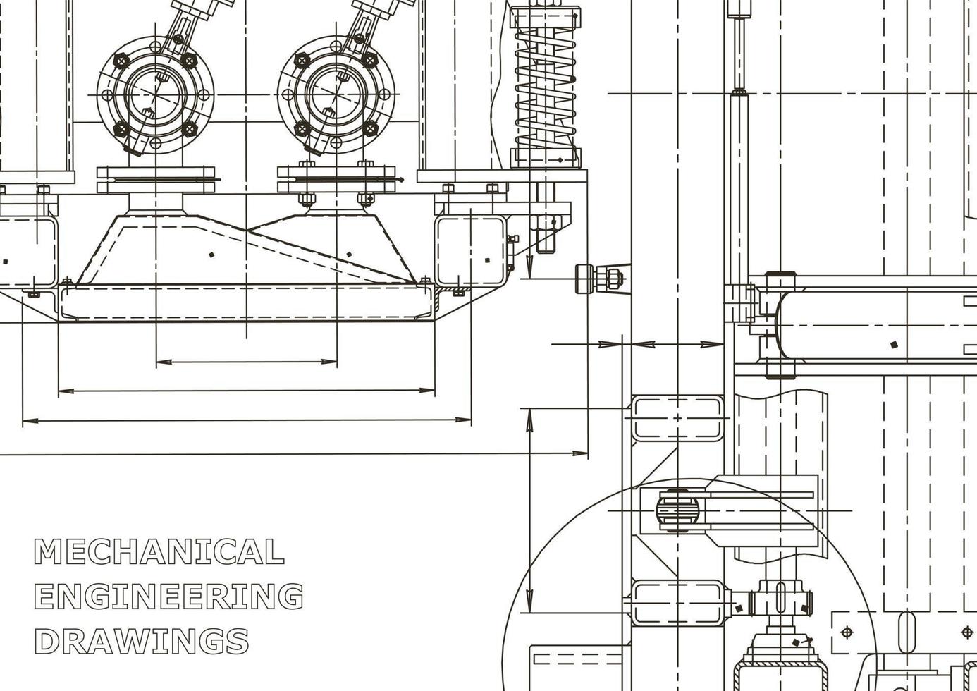 vectorbanner. technische tekening. mechanische instrumenten maken vector