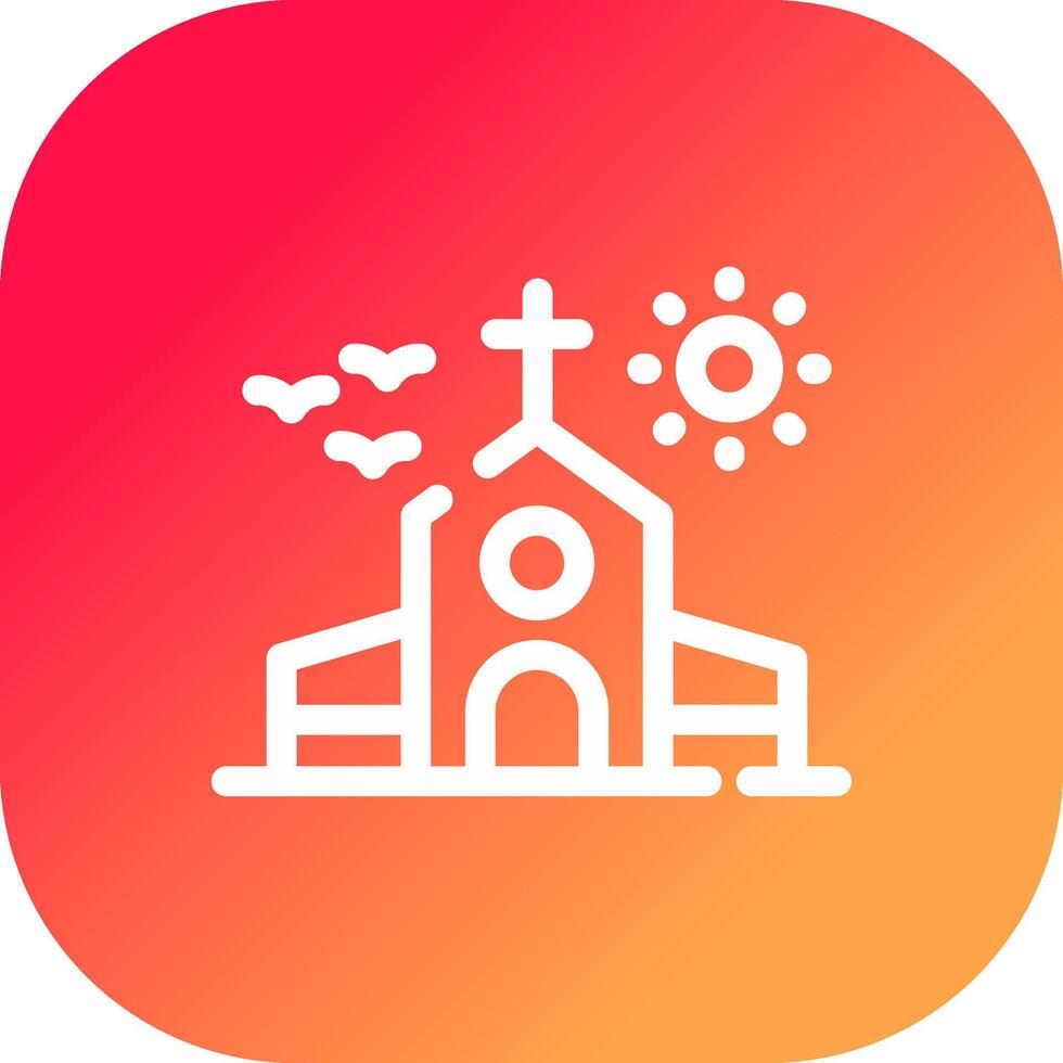 kerk creatief icoon ontwerp vector