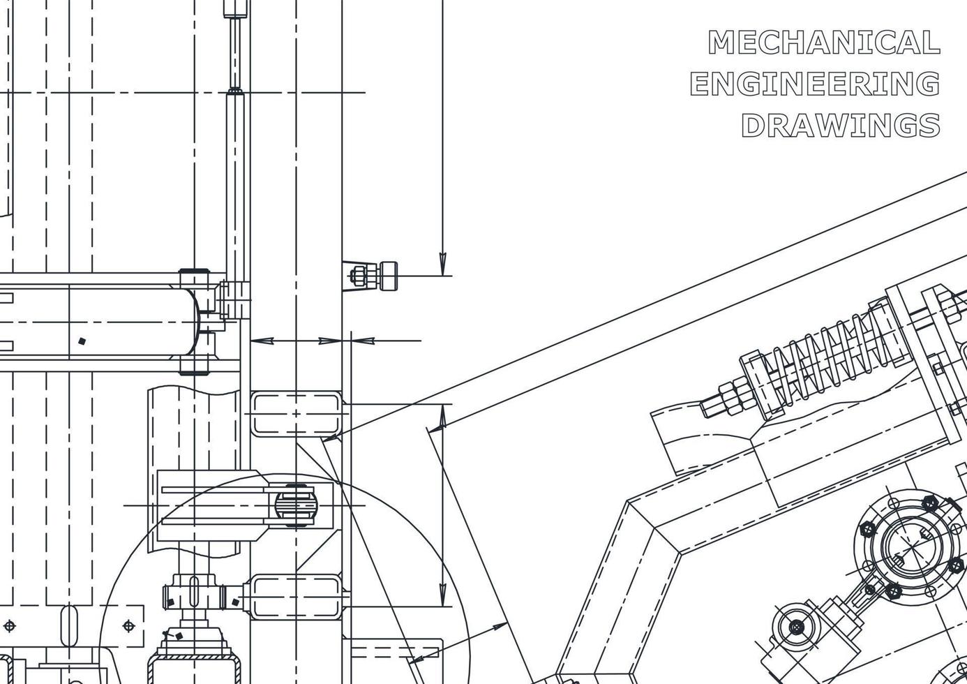 Hoes. vector technische tekeningen. mechanische instrumentenbouw. technische abstracte achtergronden. technische illustratie