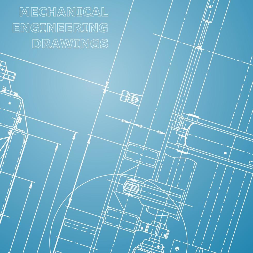 blauwdruk. vector technische illustratie. computerondersteunde ontwerpsystemen