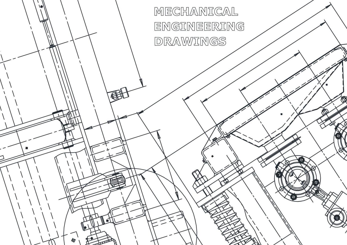 vectorbanner. technische tekening. mechanische instrumenten maken vector