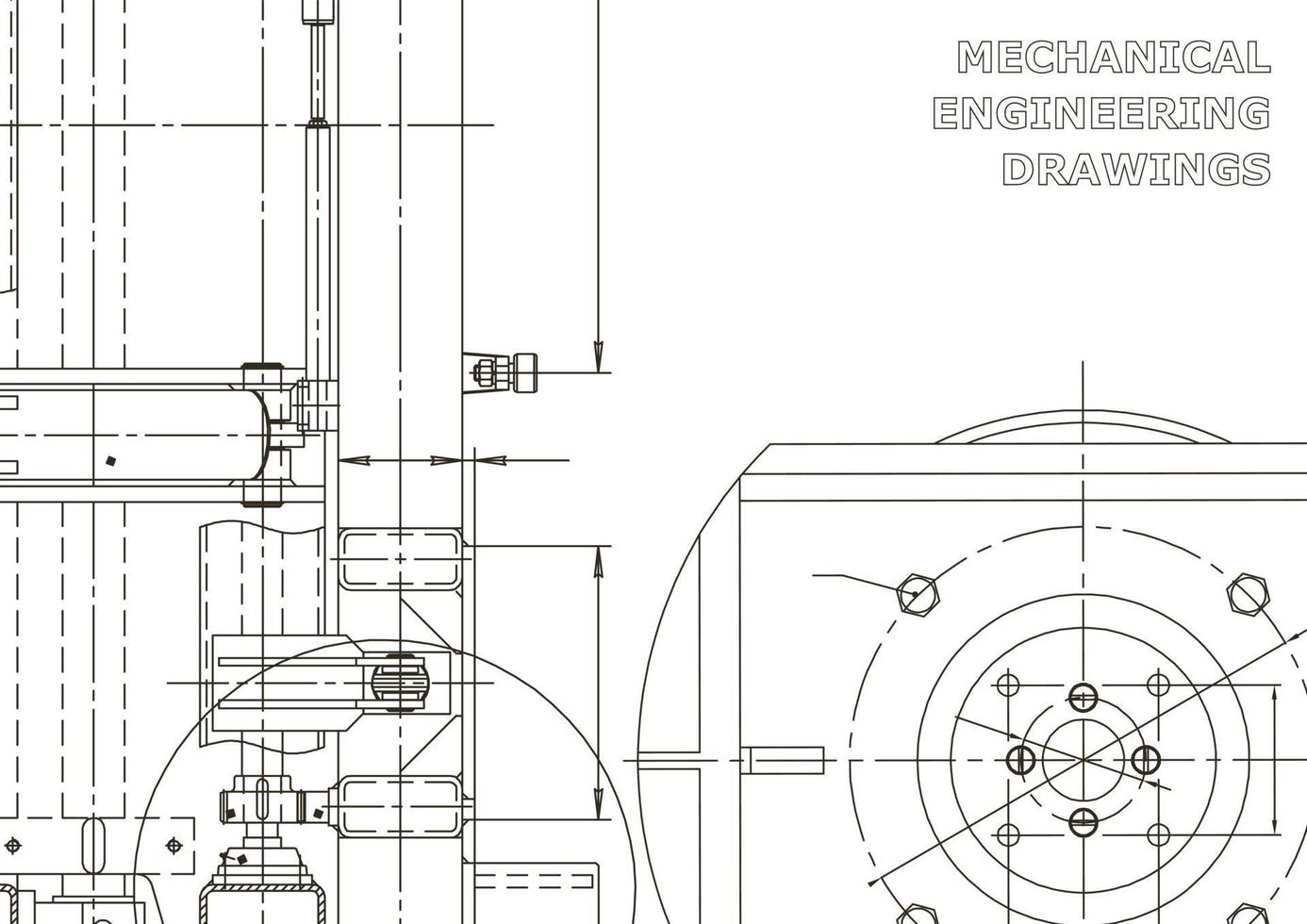 Hoes. vector technische tekeningen. mechanische instrumentenbouw. technische abstracte achtergronden. technische illustratie