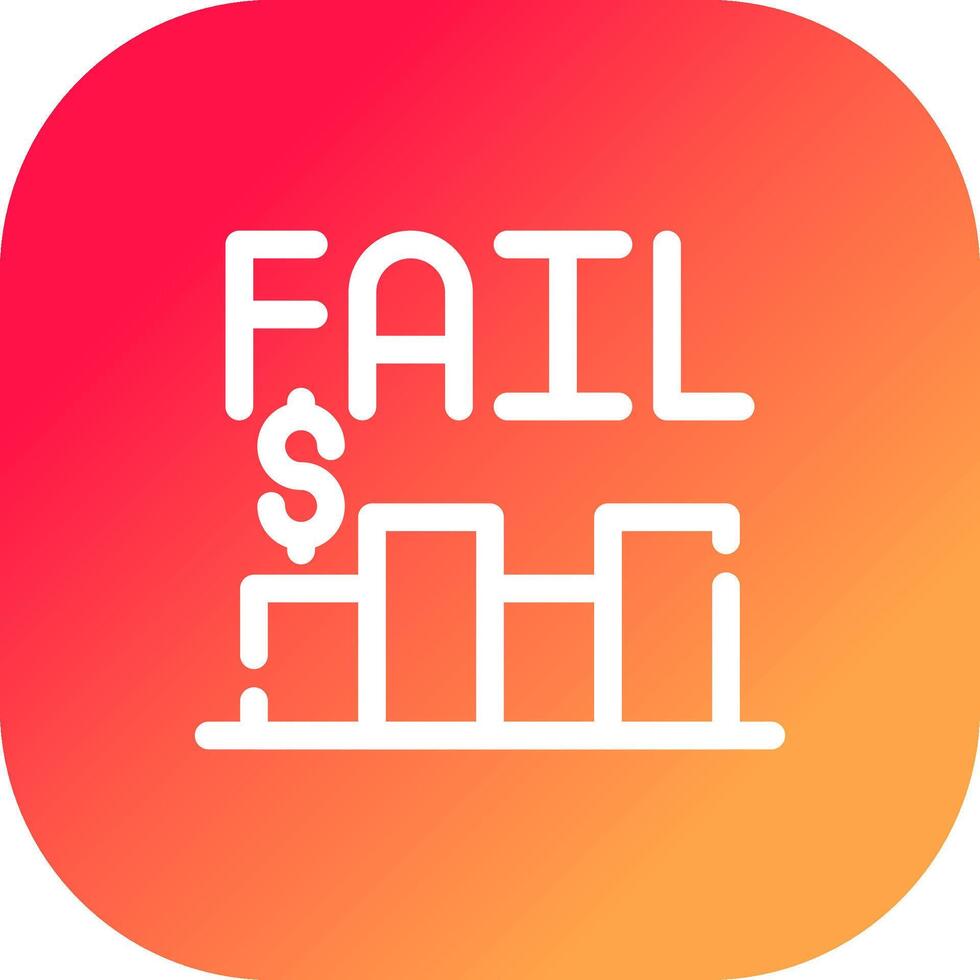 bedrijf mislukken creatief icoon ontwerp vector