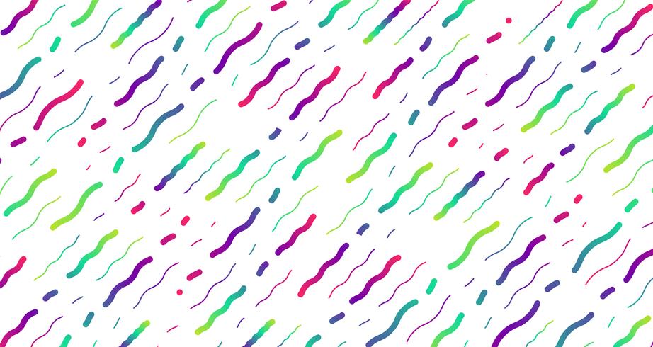 Kleurrijke neon gestormde lijnen, vectorillustratie vector