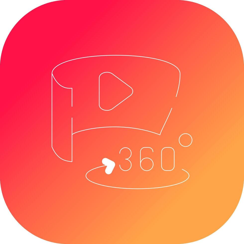 360 mate video creatief icoon ontwerp vector