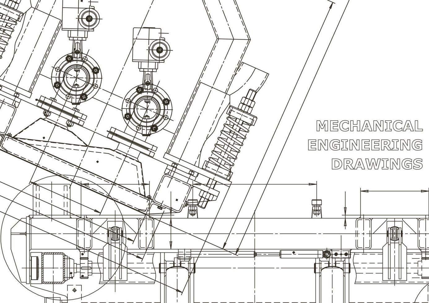 Hoes. vector technische tekeningen. mechanische instrumentenbouw. technische abstracte achtergronden. technische illustratie