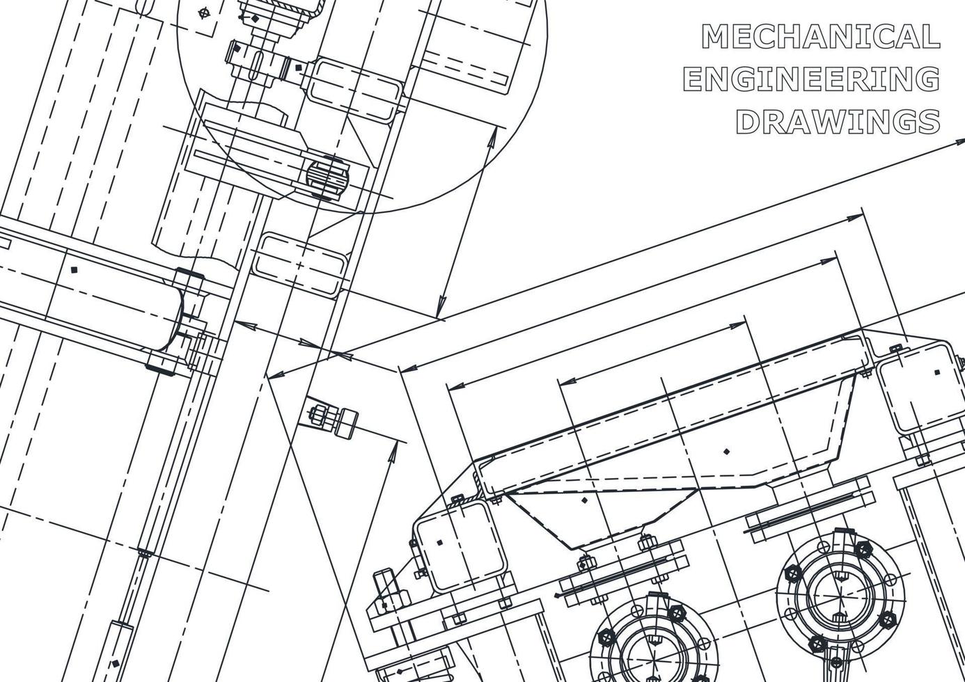 Hoes. vector technische tekeningen. mechanische instrumentenbouw. technische abstracte achtergronden. technische illustratie