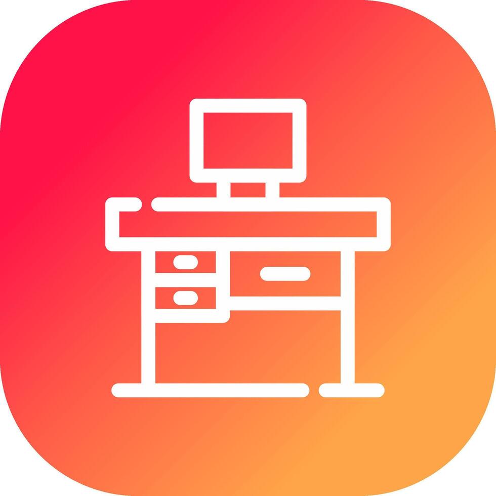 kantoor tafel creatief icoon ontwerp vector