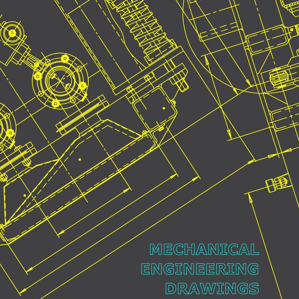 computerondersteunde ontwerpsystemen. machinebouw industrie. bedrijfsidentiteit vector