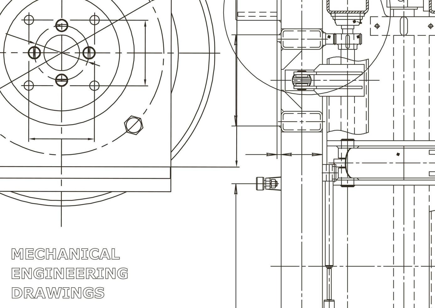 vectorbanner. technische tekening. mechanische instrumenten maken vector