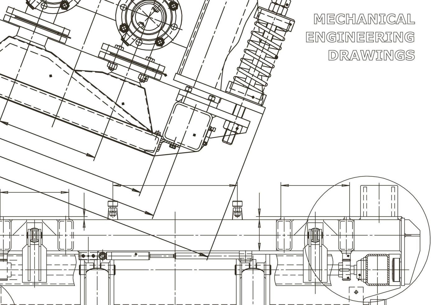 vectorbanner. technische tekening. mechanische instrumenten maken vector