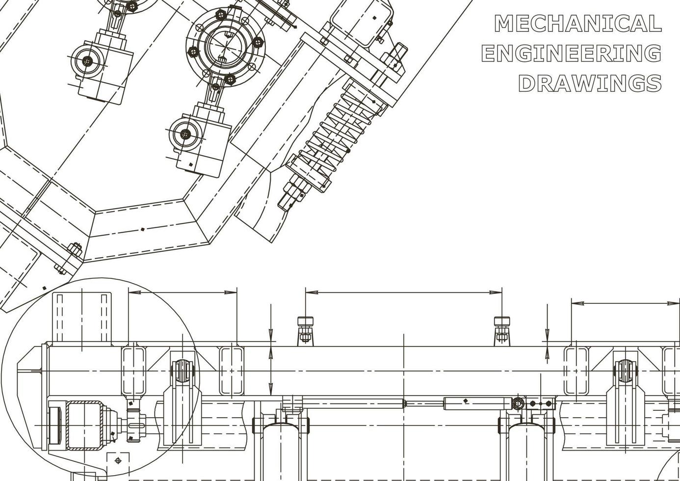 Hoes. vector technische tekeningen. mechanische instrumentenbouw. technische abstracte achtergronden. technische illustratie