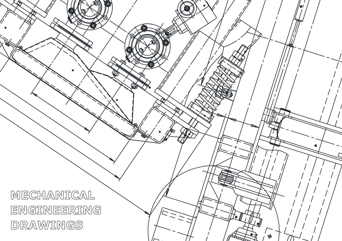 Hoes. vector technische tekeningen. mechanische instrumentenbouw. technische abstracte achtergronden. technische illustratie