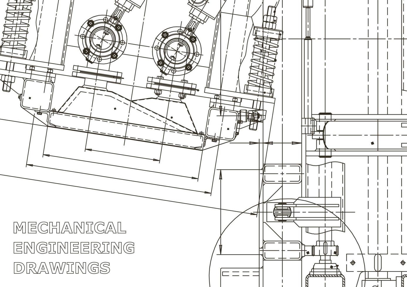 vectorbanner. technische tekening. mechanische instrumenten maken vector