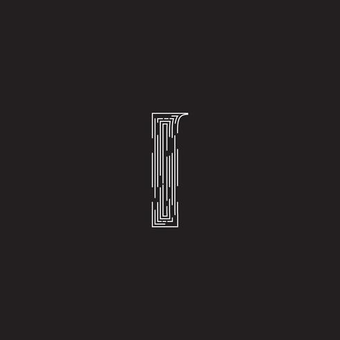 Elegant karakter van een lettertype gemaakt door onderbroken lijnen, vectorillustratie vector