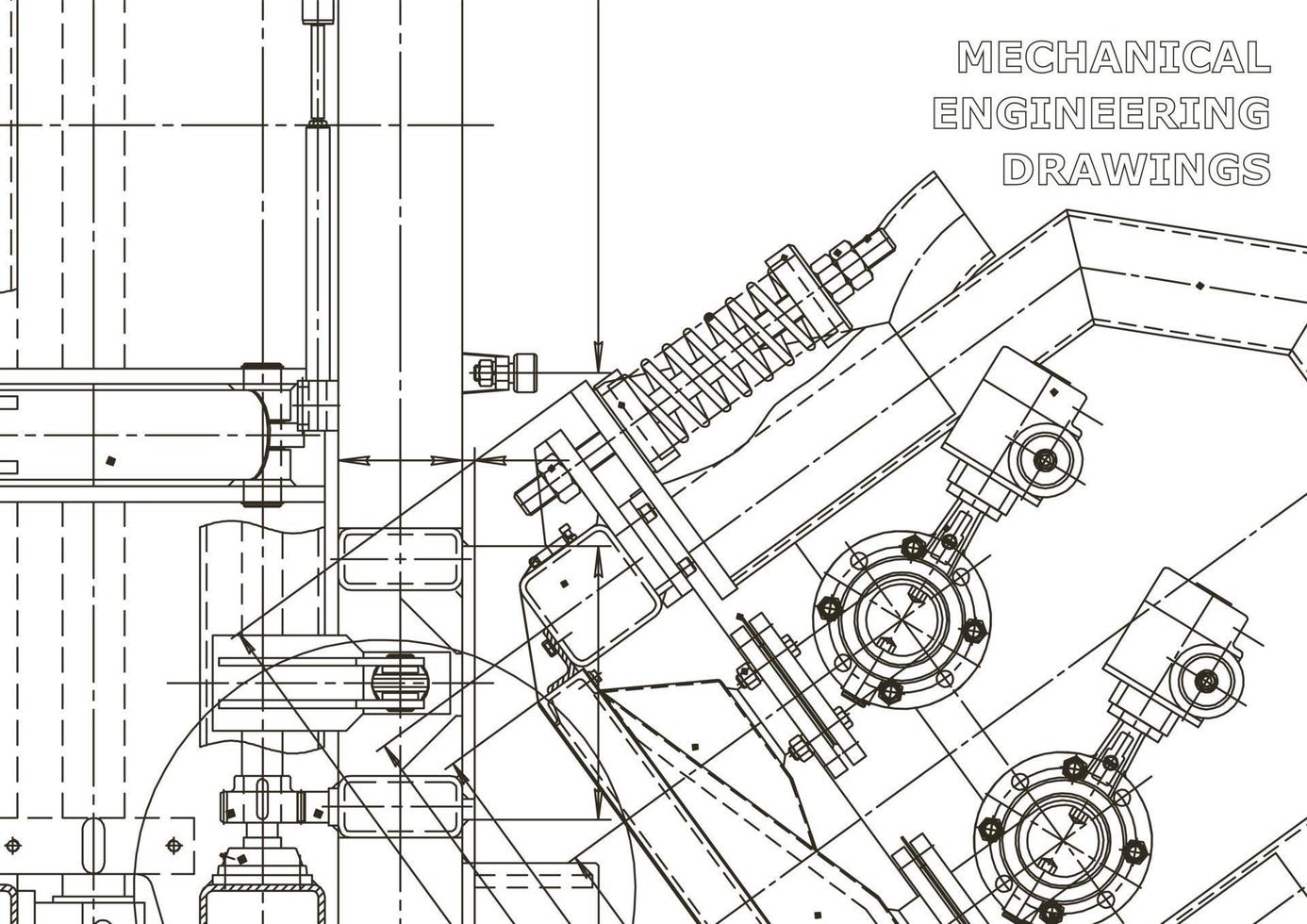 Hoes. vector technische tekeningen. mechanische instrumentenbouw. technische abstracte achtergronden. technische illustratie