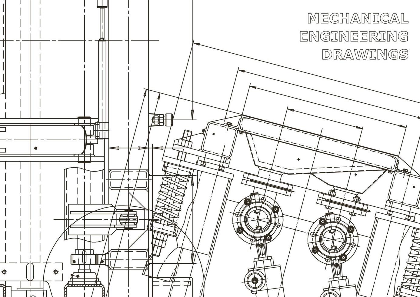Hoes. vector technische tekeningen. mechanische instrumentenbouw. technische abstracte achtergronden. technische illustratie
