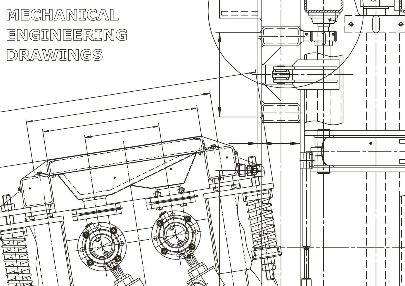 vectorbanner. technische tekening. mechanische instrumenten maken vector