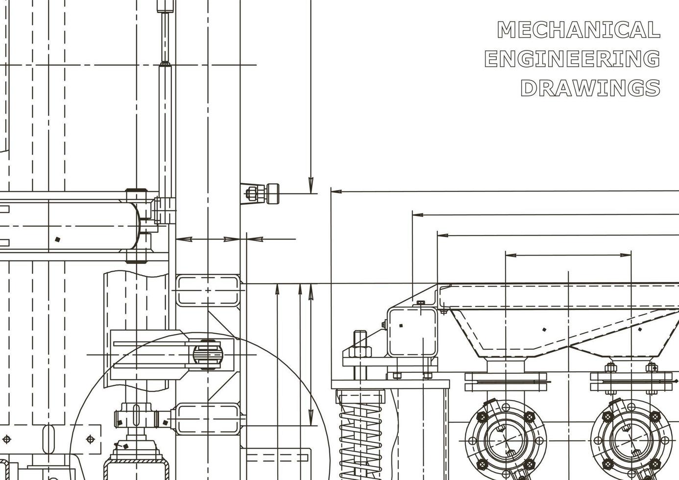 Hoes. vector technische tekeningen. mechanische instrumentenbouw. technische abstracte achtergronden. technische illustratie