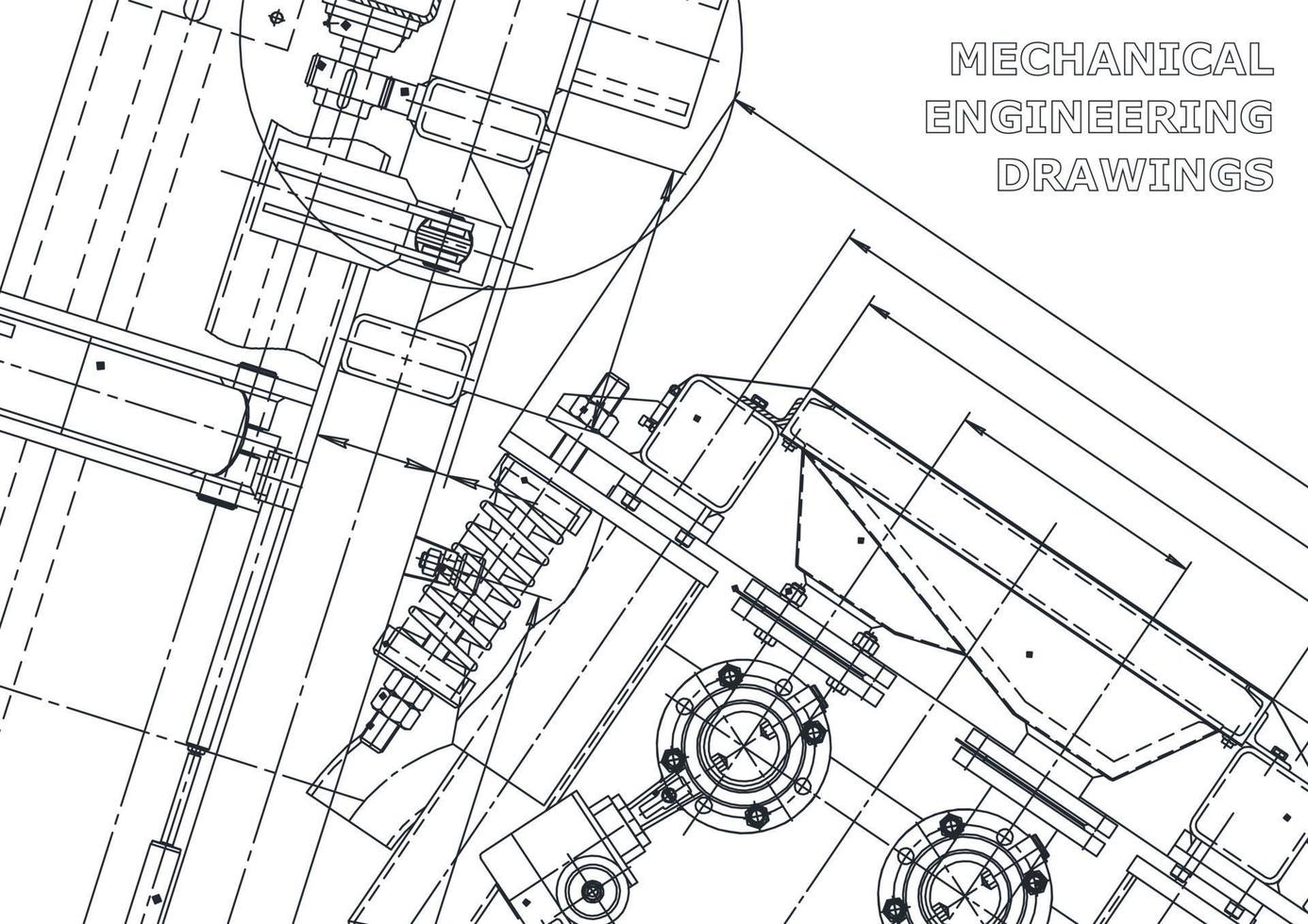 Hoes. vector technische tekeningen. mechanische instrumentenbouw. technische abstracte achtergronden. technische illustratie