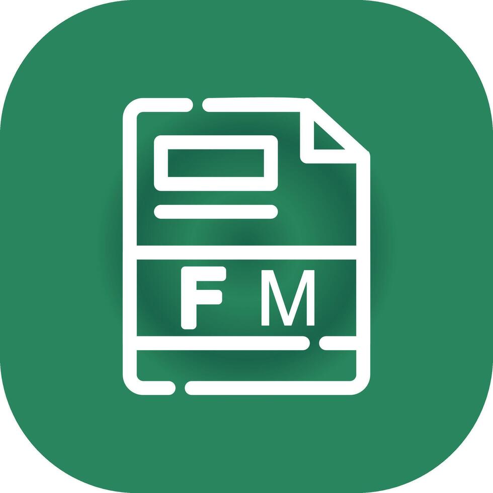 fm creatief icoon ontwerp vector