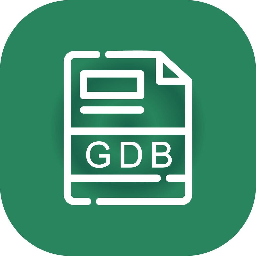 gdb creatief icoon ontwerp vector