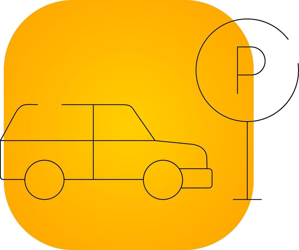 taxi parkeren creatief icoon ontwerp vector