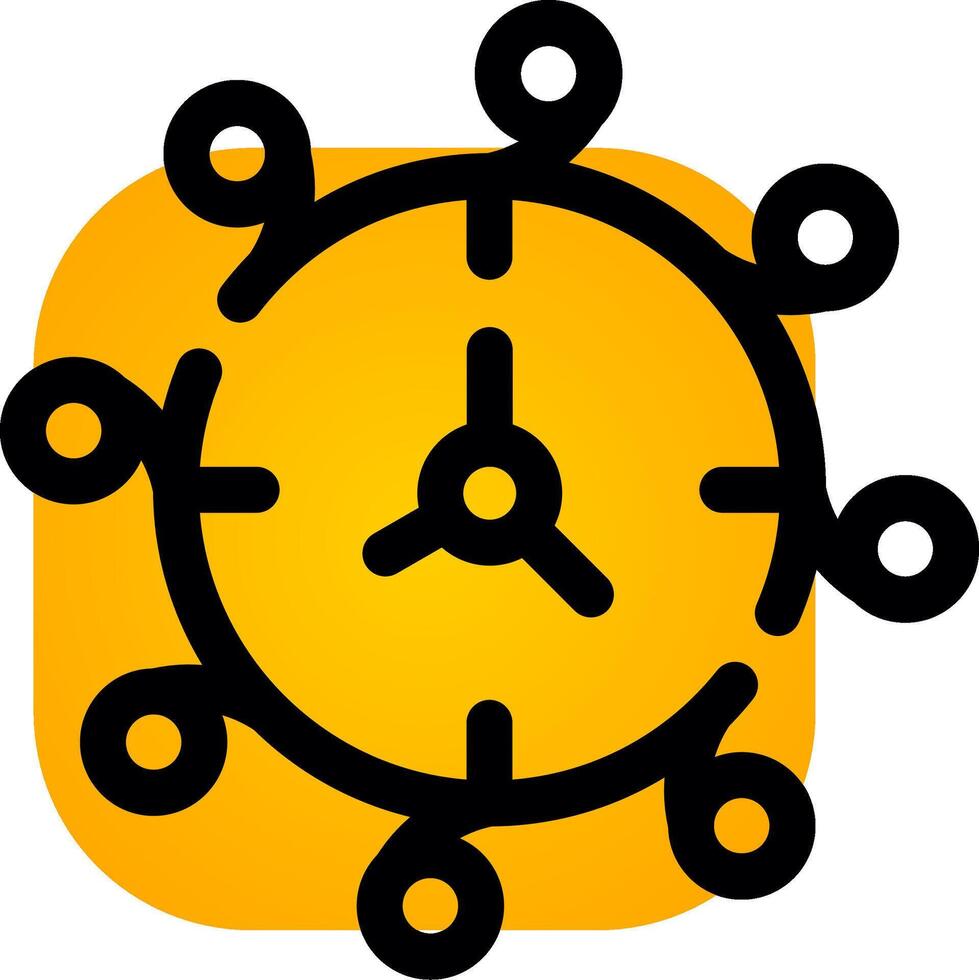 glyph helling cirkel ontwerp vector