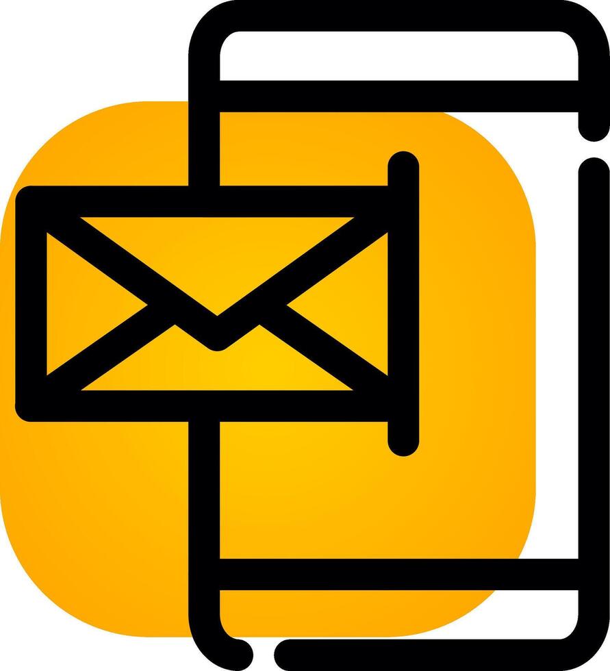 mobiel e-mail creatief icoon ontwerp vector