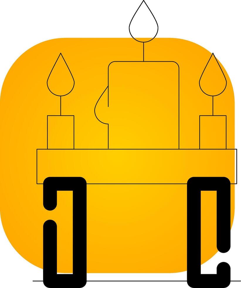 kaarsen creatief icoon ontwerp vector