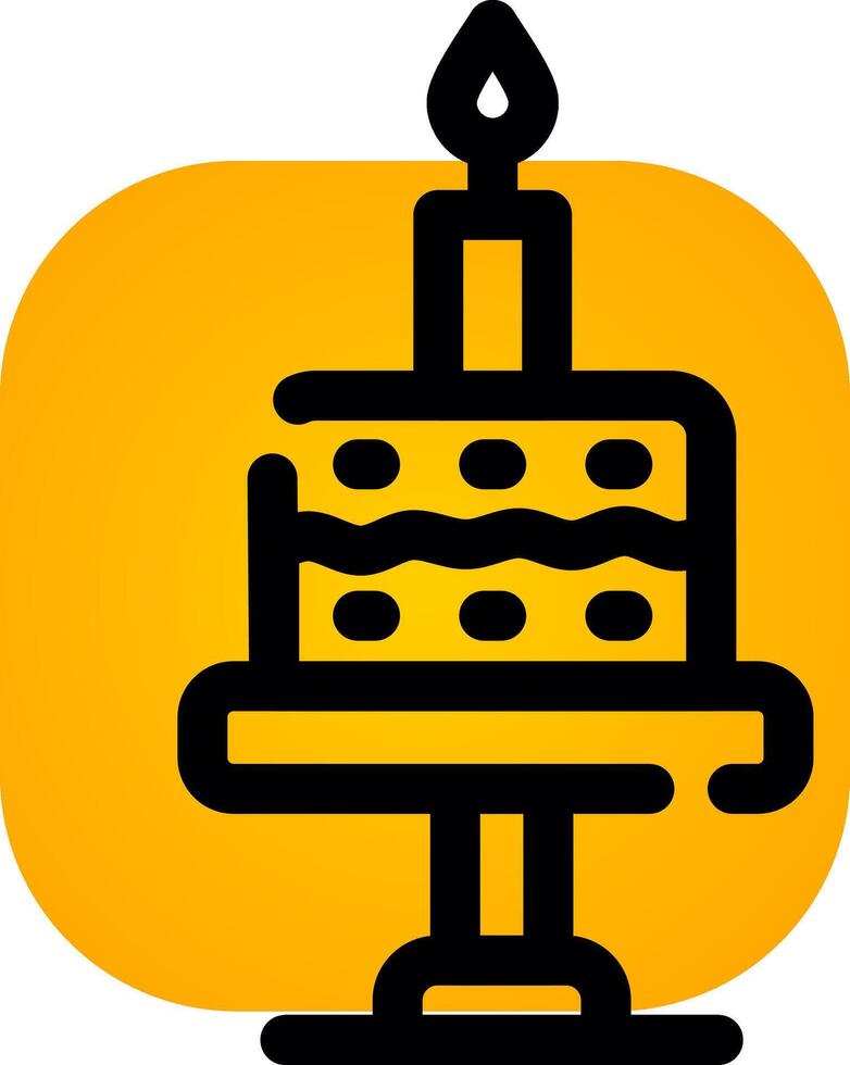 verjaardag taart creatief icoon ontwerp vector
