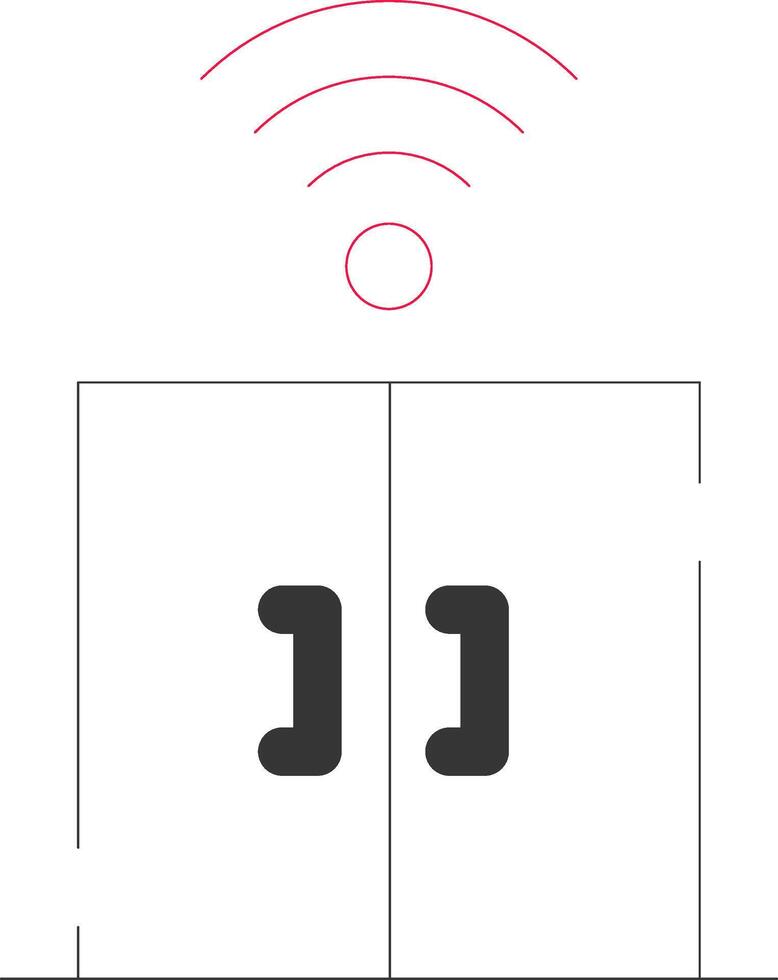 elektrisch deur creatief icoon ontwerp vector