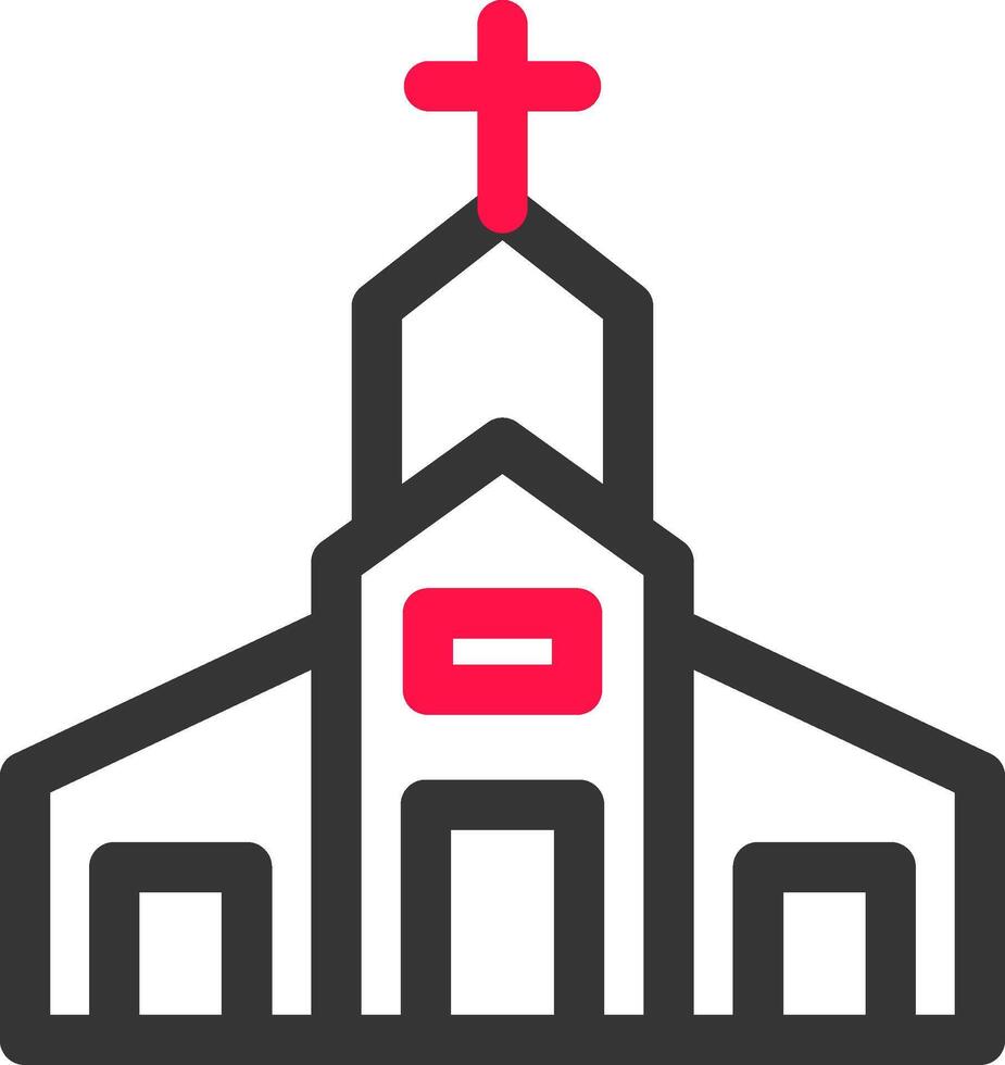 kerk creatief icoon ontwerp vector